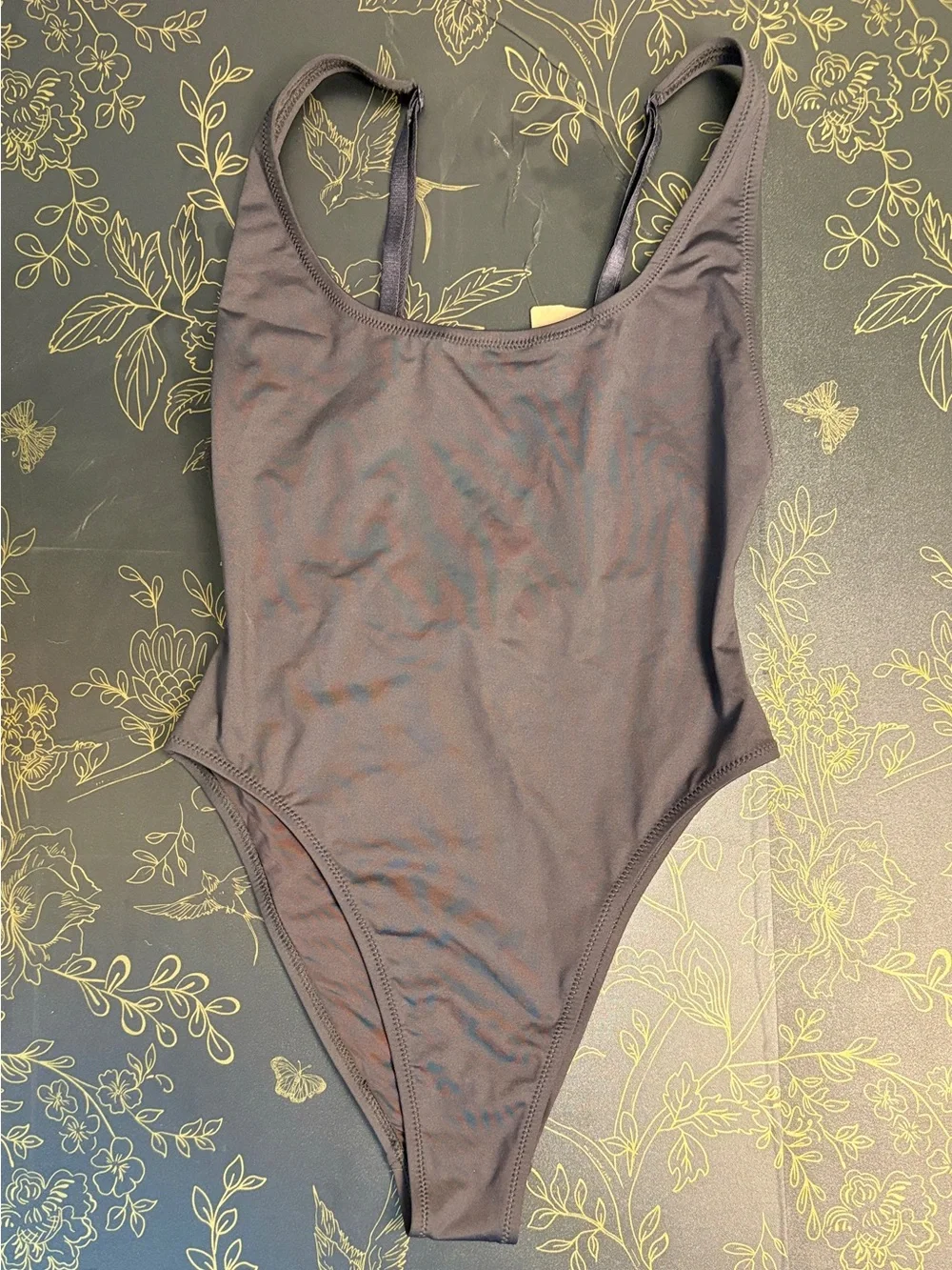 🖤 SKIMS Recycled Swim Scoop Neck One Piece | Onyx | Medium | NWT 🌊